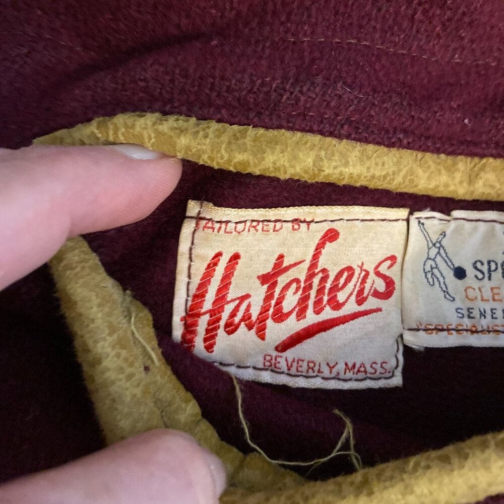 Letterman Jacket Burgundy and Gold - Picture 9 of 10